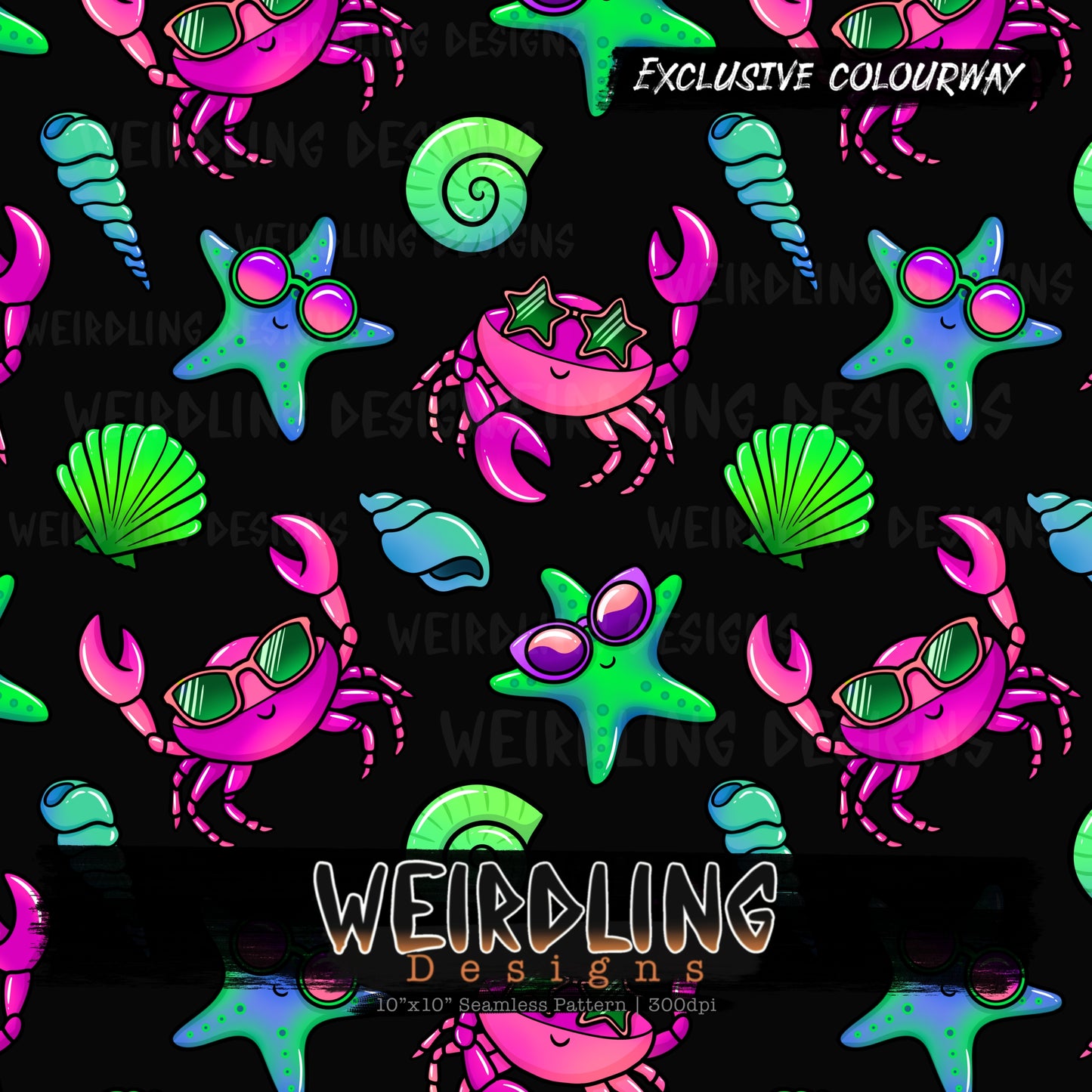 Cool Crustaceans - Exclusive Seamless Design - 11 Colourways