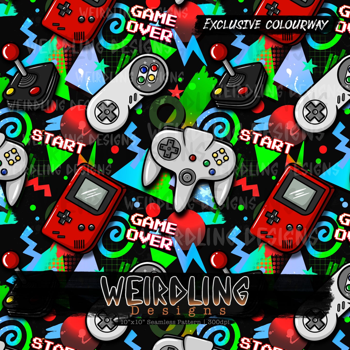 Arcade - Exclusive Seamless Design - 6 Colourways