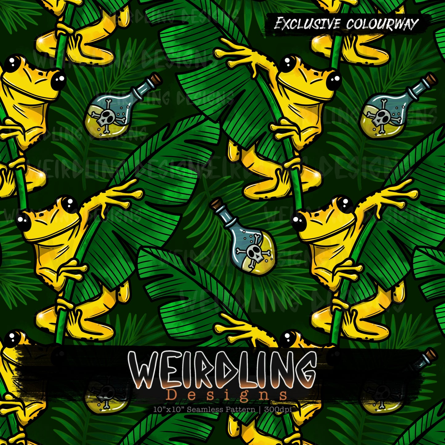 Poison Dart Frog - Exclusive Seamless Design - 5 Colourways