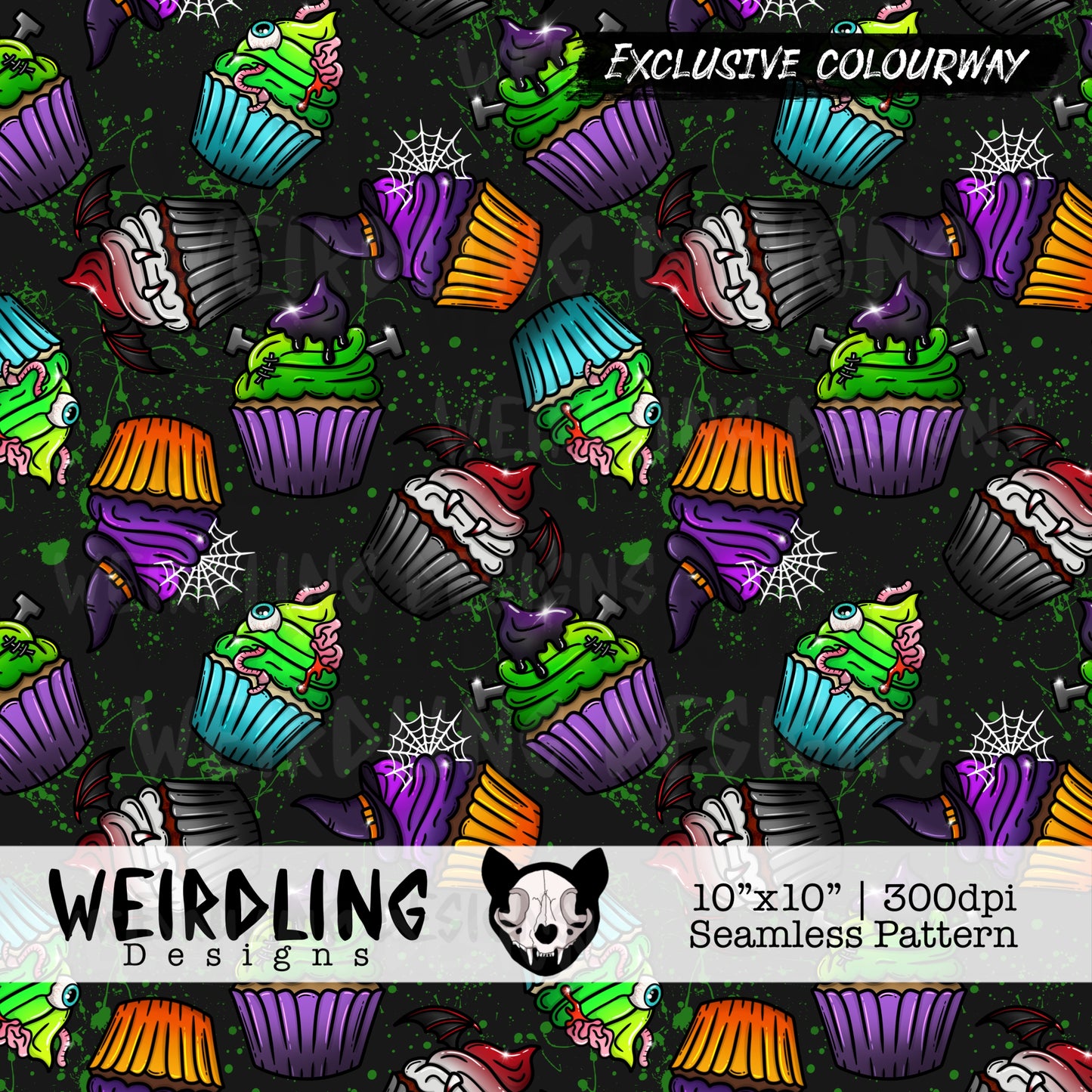 Creep Cakes - Exclusive Seamless Design - 7 Colourways