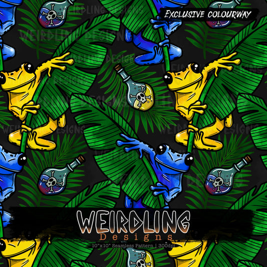 Poison Dart Frog - Exclusive Seamless Design - 5 Colourways