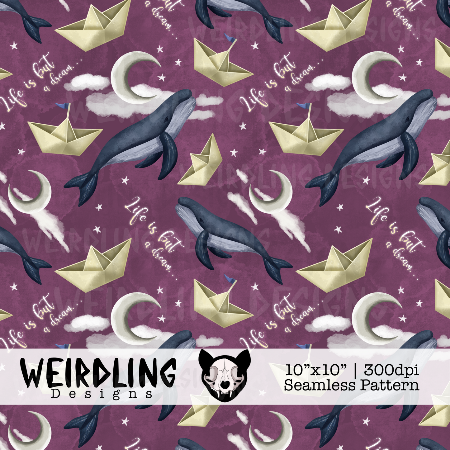 Life is But a Dream - Exclusive Seamless Pattern - Multiple Colourways