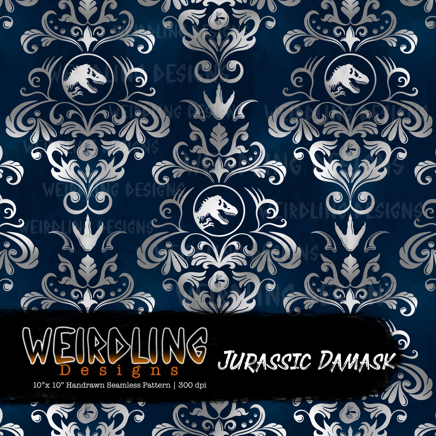 Jurassic Damask - Limited Seamless Design - 5 Colourways