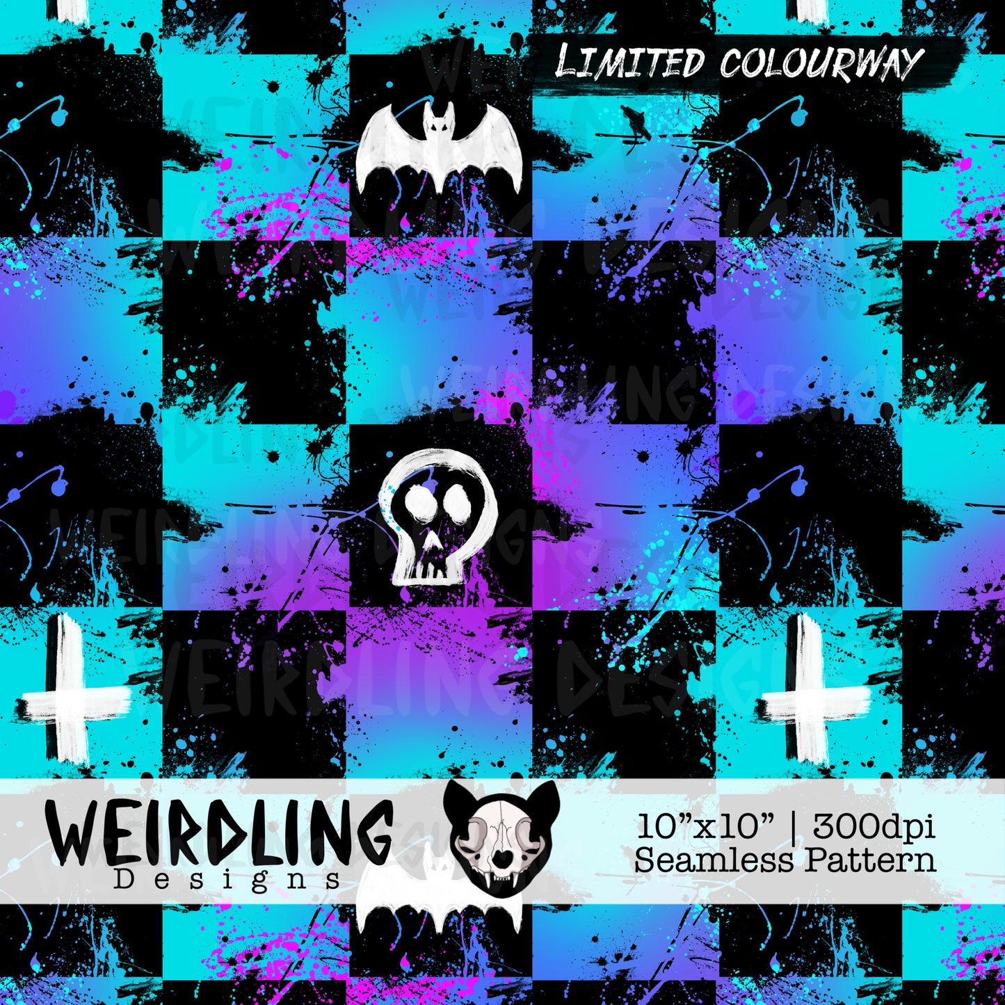 Spooky Checks - Limited Seamless Design - Multiple Colourways