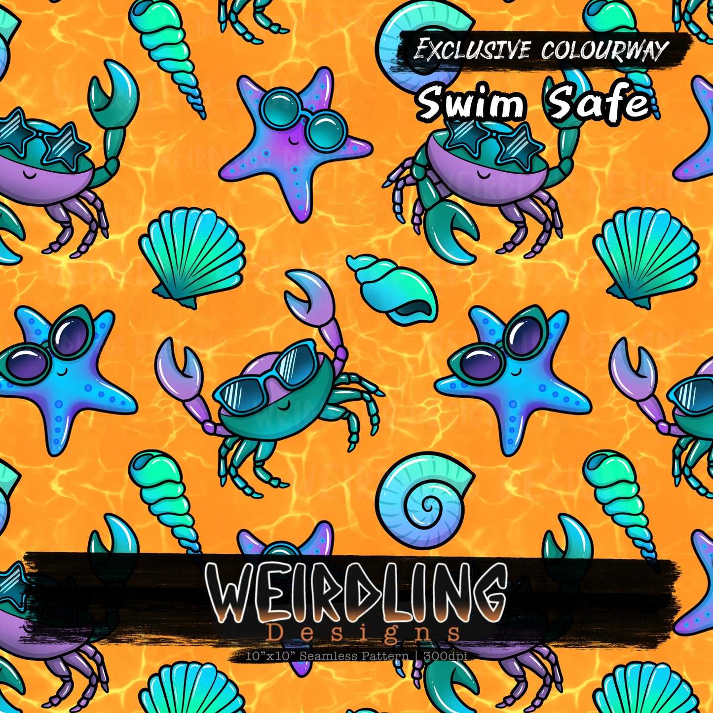 Cool Crustaceans - Exclusive Seamless Design - 11 Colourways
