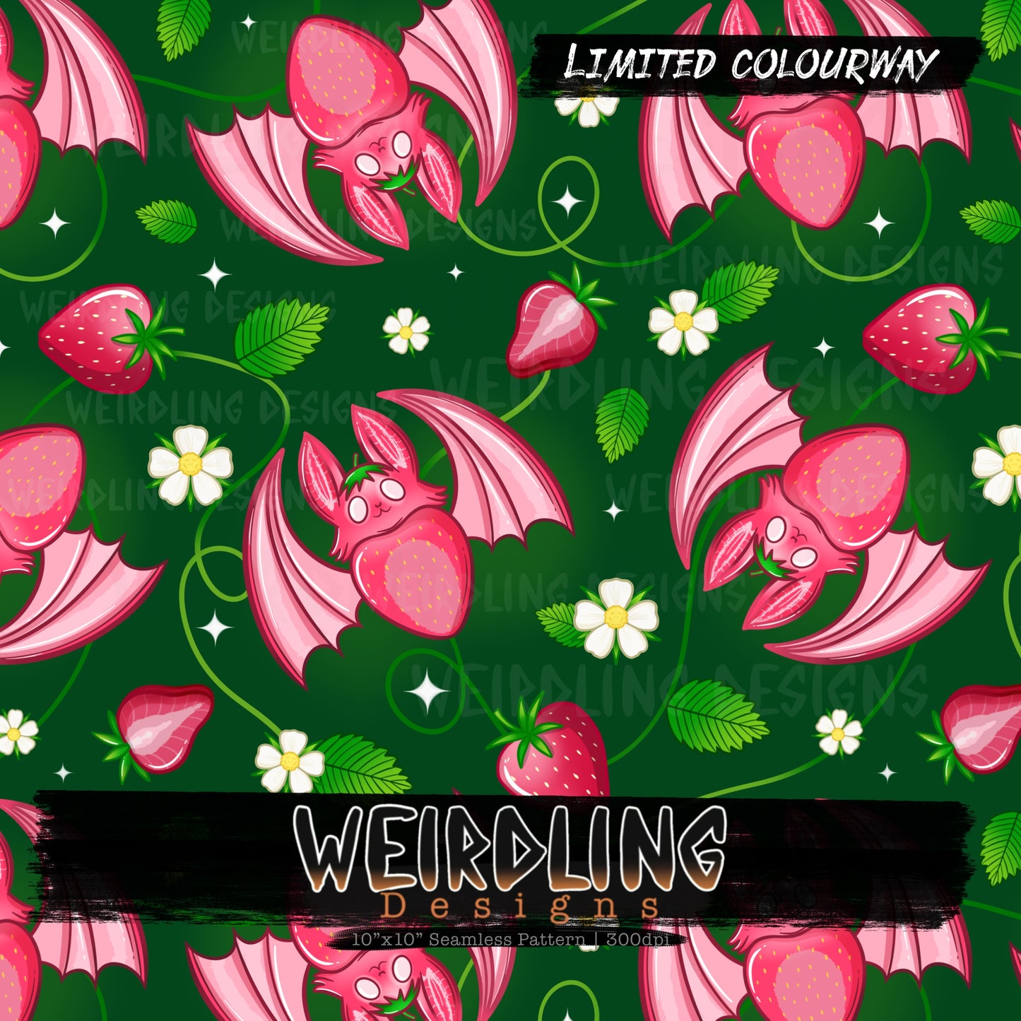 Strawbatty - Limited Seamless Design - 6 Colourways