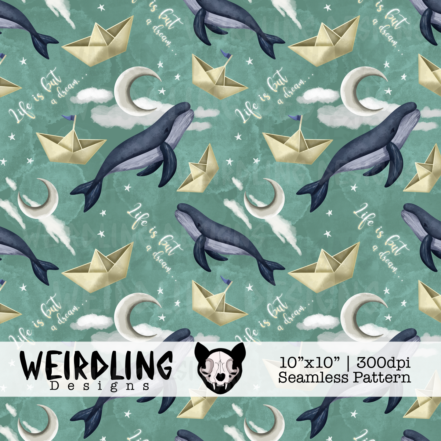 Life is But a Dream - Exclusive Seamless Pattern - Multiple Colourways