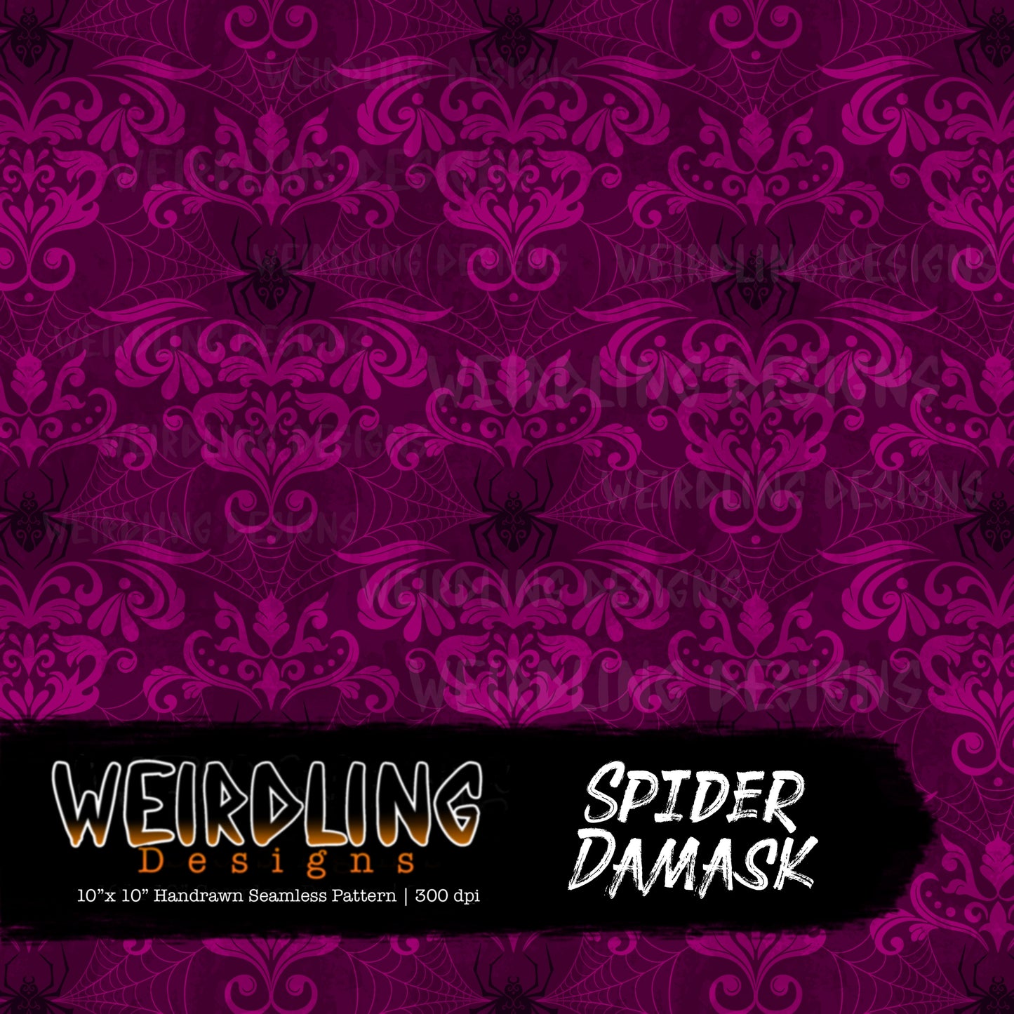 Spider Damask - Limited Seamless Design - 7 Colourways