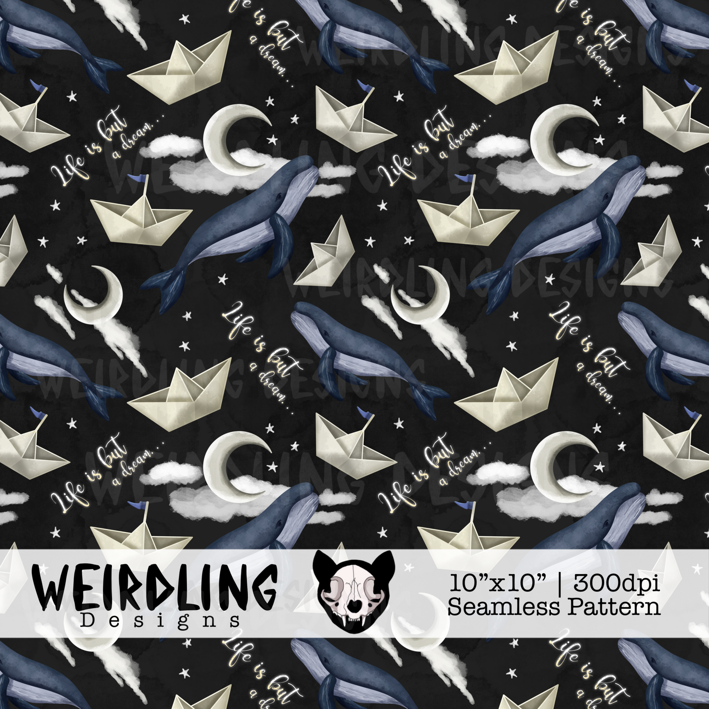 Life is But a Dream - Exclusive Seamless Pattern - Multiple Colourways