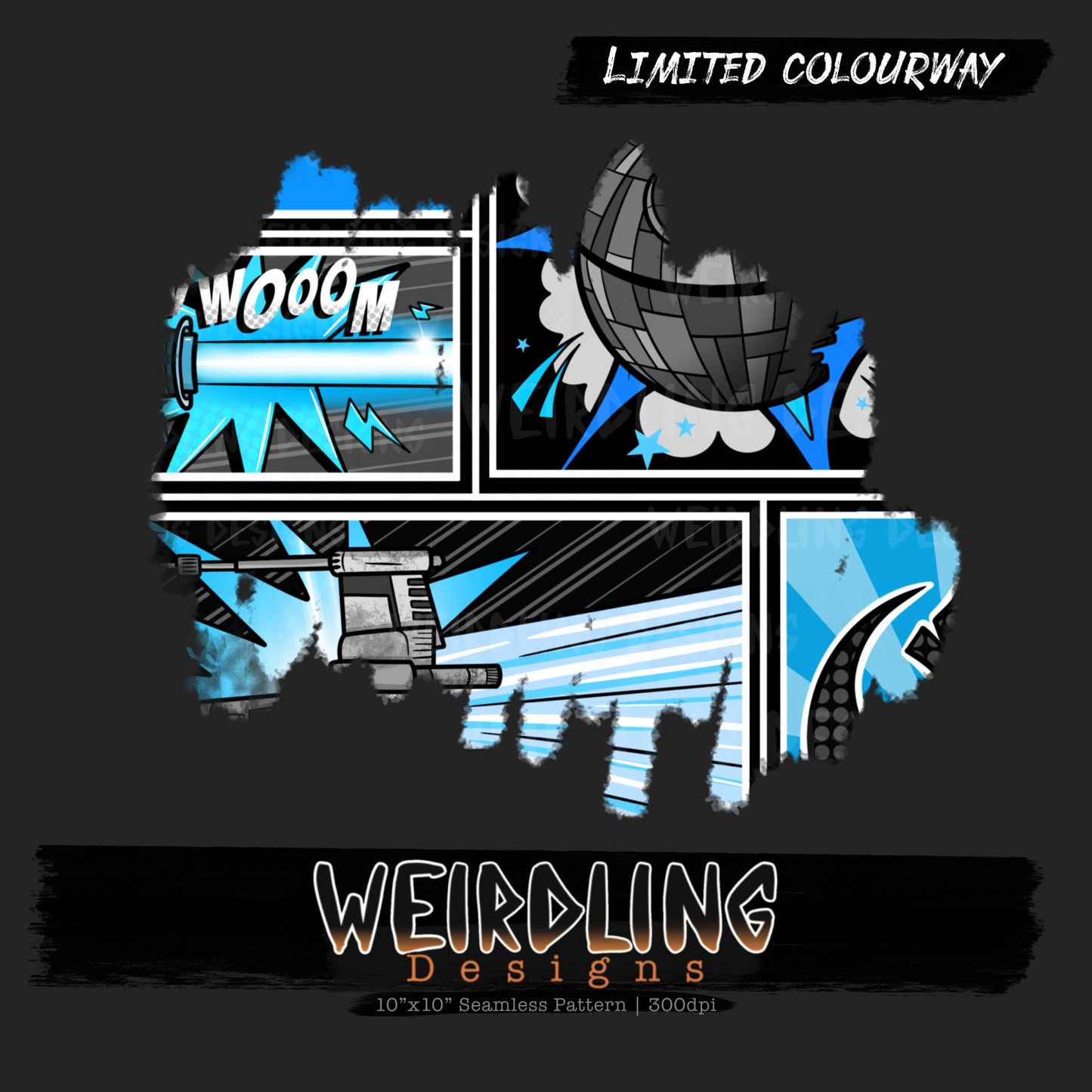 Rebel Comics - Limited Seamless Design- 3 Colourways