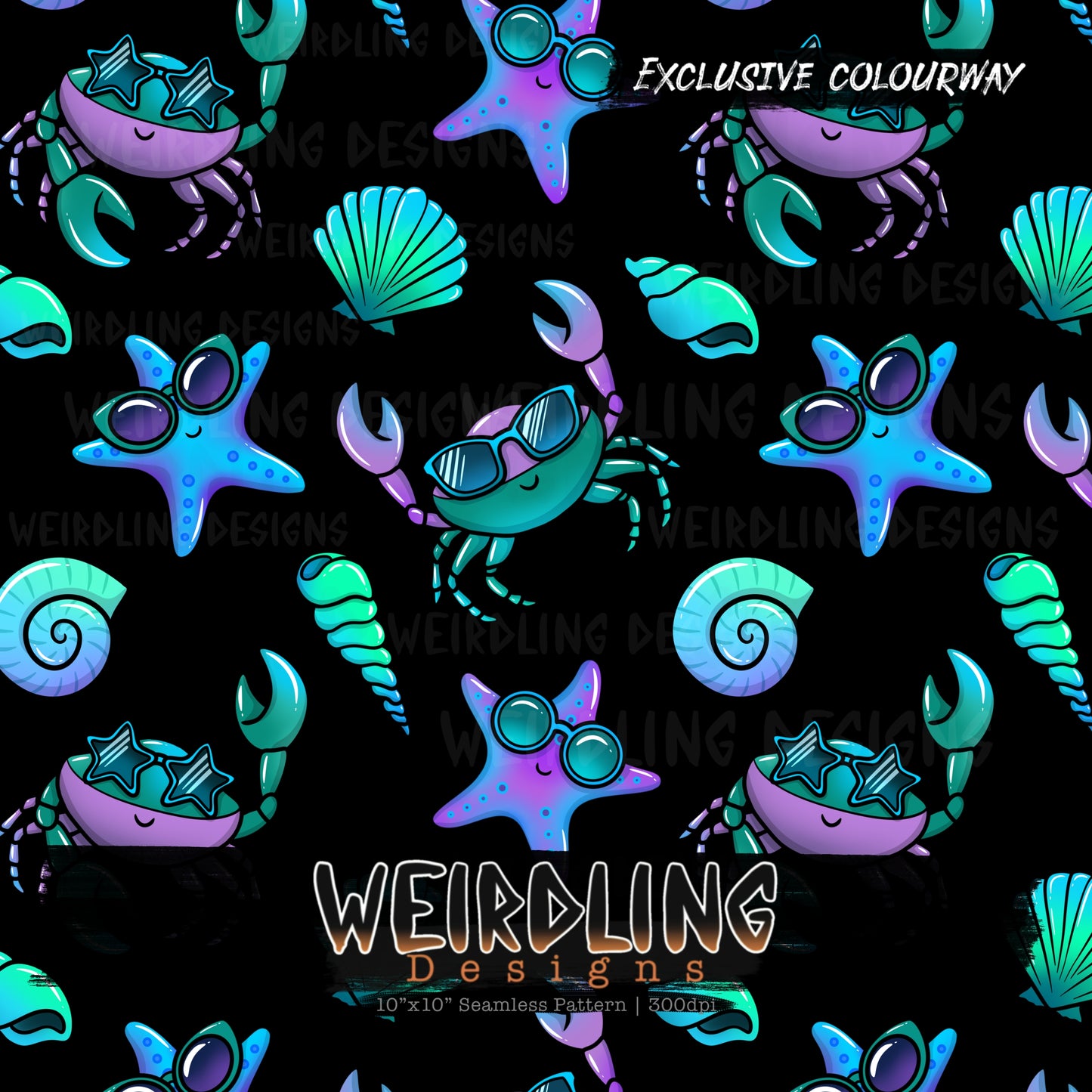 Cool Crustaceans - Exclusive Seamless Design - 11 Colourways