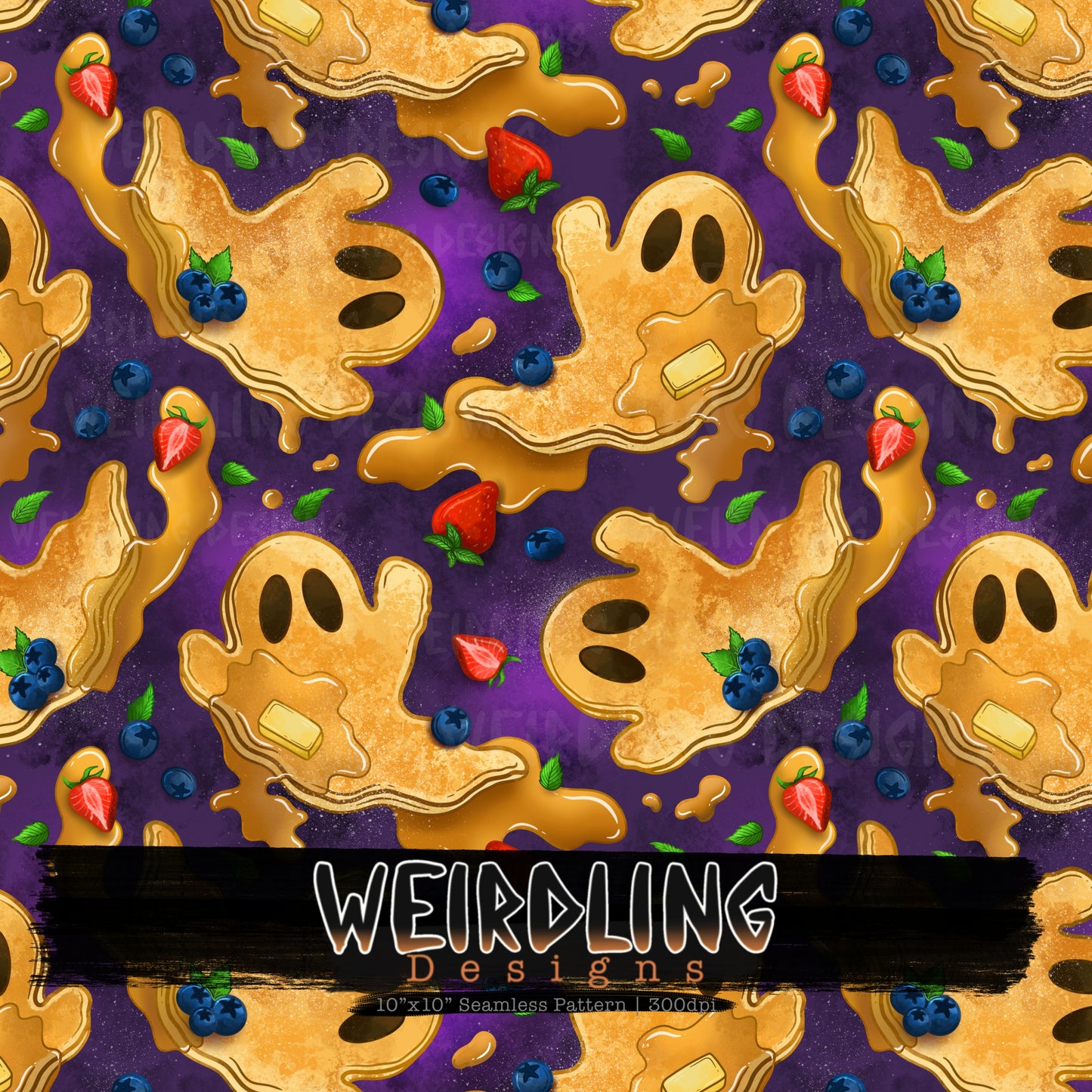 Boo-Berry Pancakes - Limited Seamless Design - 5 Colourways