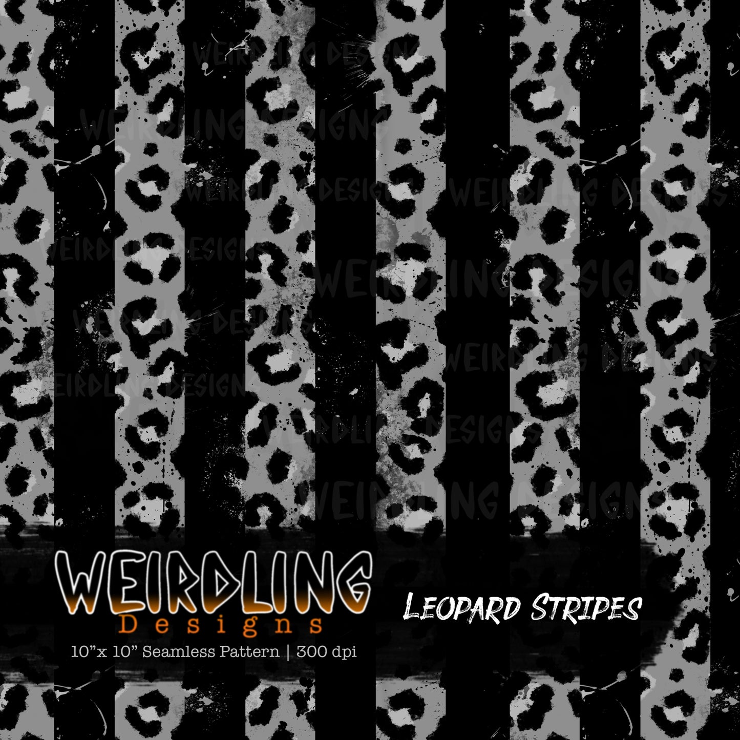 Leopard Stripes - Limited Seamless Design - 6 Colourways