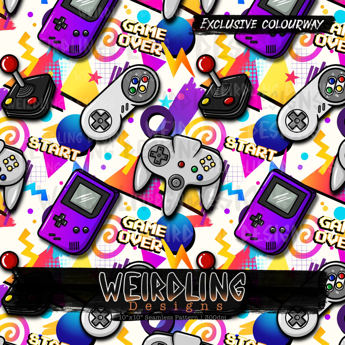 Arcade - Exclusive Seamless Design - 6 Colourways