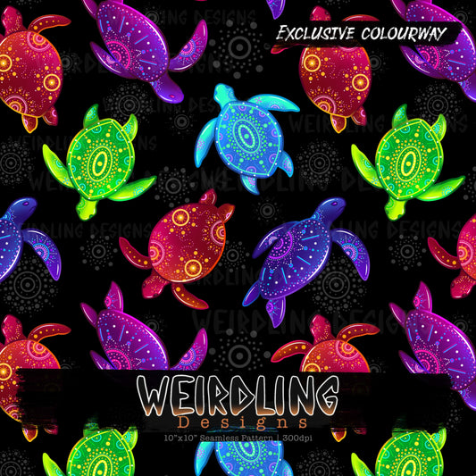 Beaded Turtles - Exclusive Seamless Design - 7 Colourways