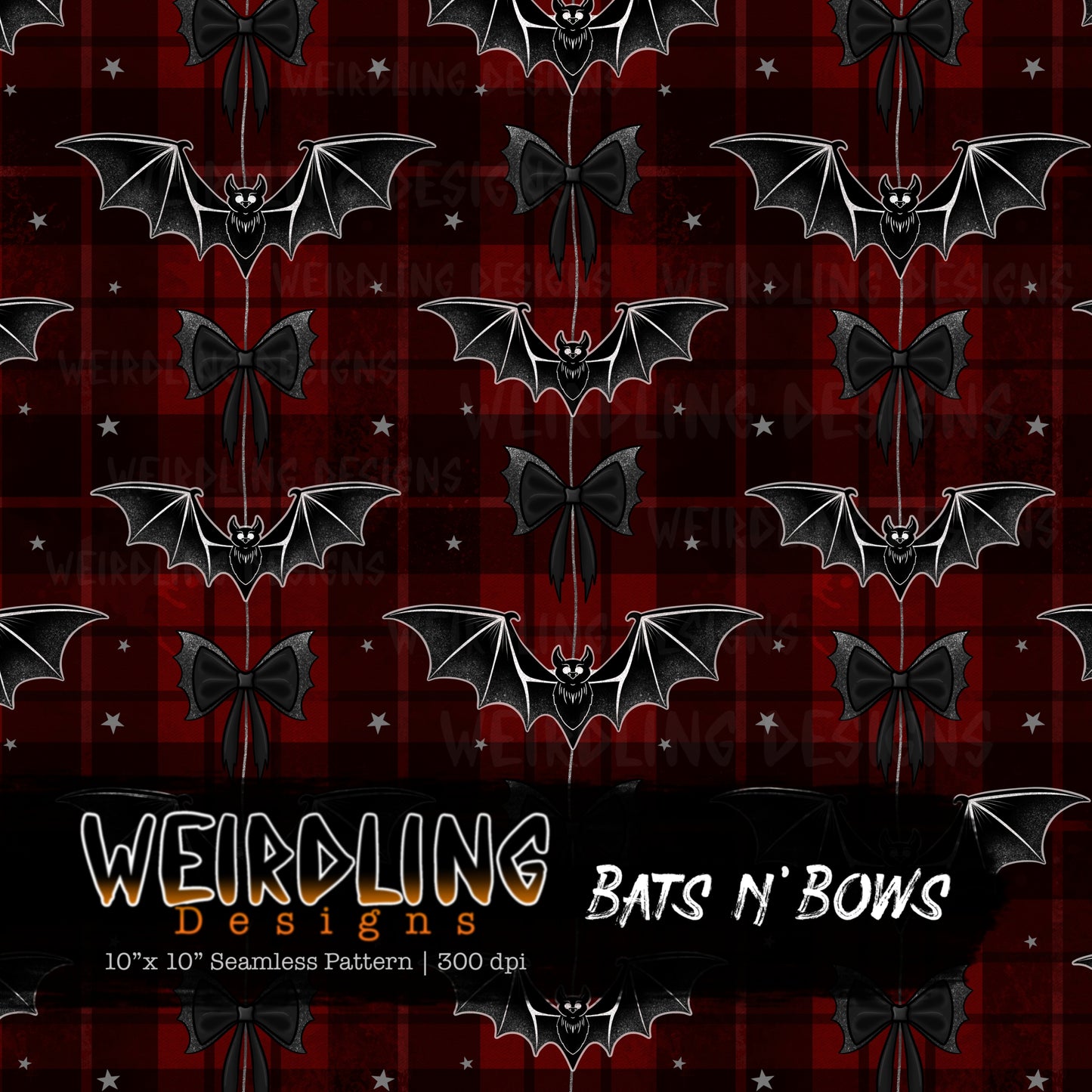 Bats ‘n Bows - Limited Seamless Design - 7 Colourways