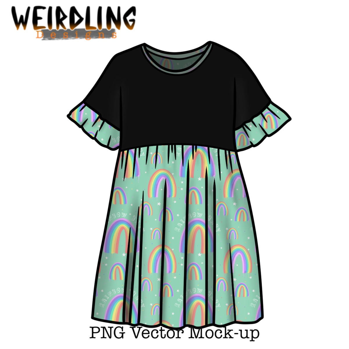 Smock Dress - Vector Mock Up