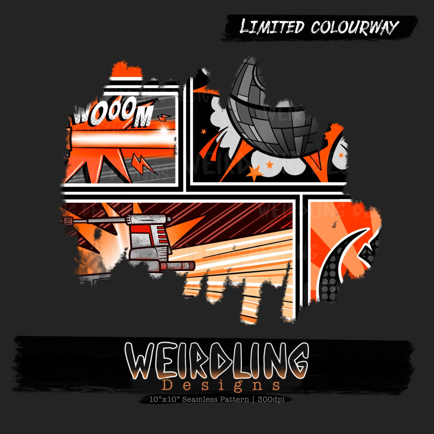 Rebel Comics - Limited Seamless Design- 3 Colourways