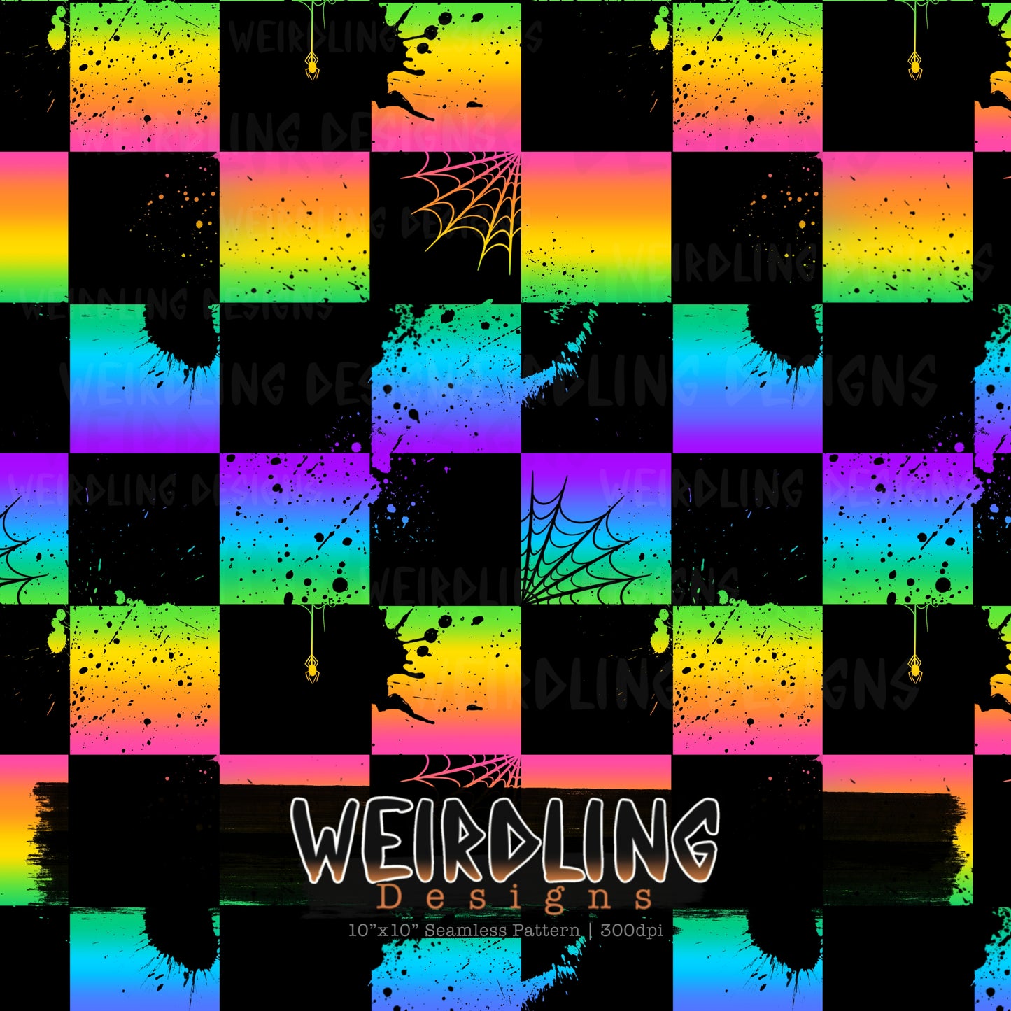 Spider Check - Limited Seamless Design - 3 Colourways