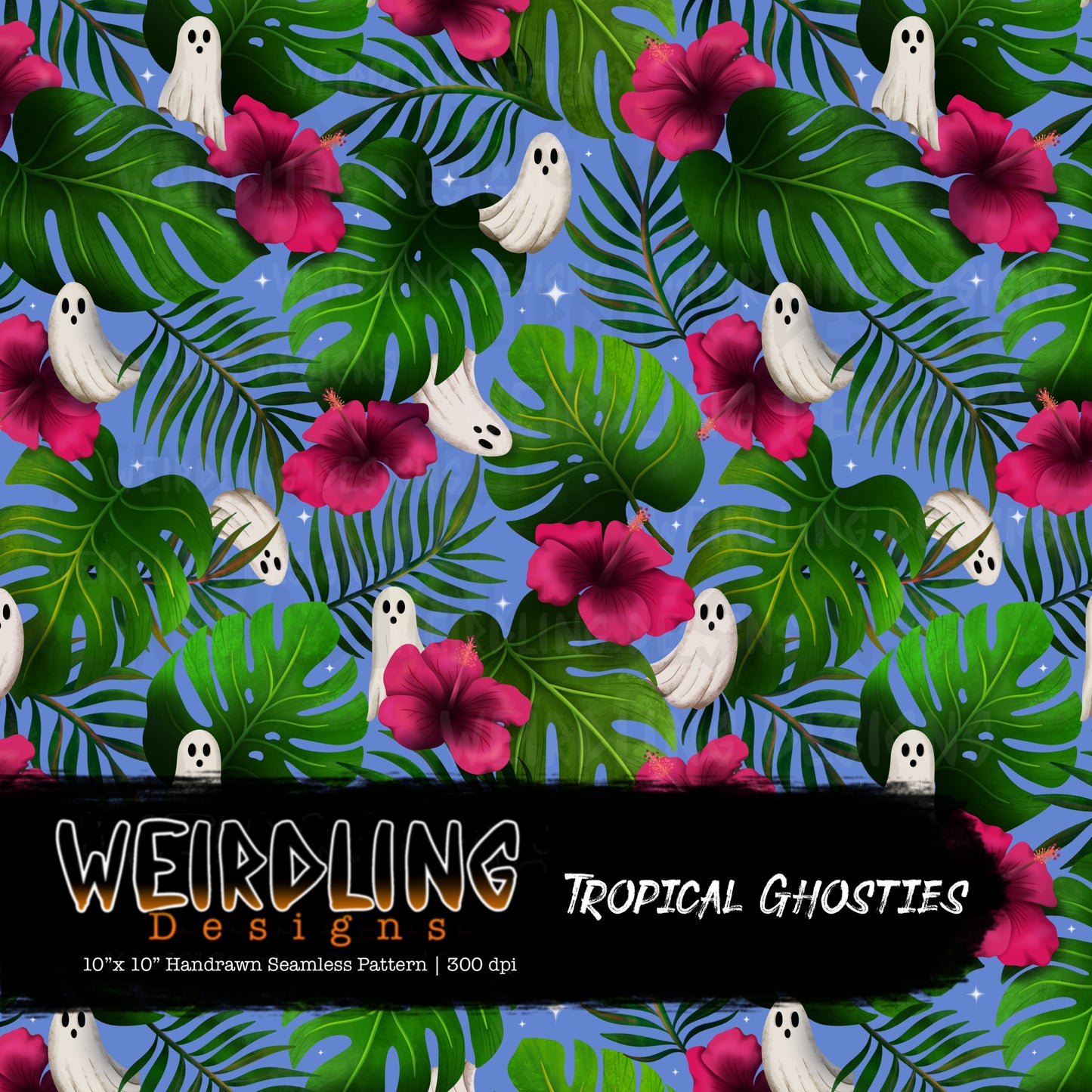 Tropical Ghosties- Limited Seamless Design- 6 Colourways