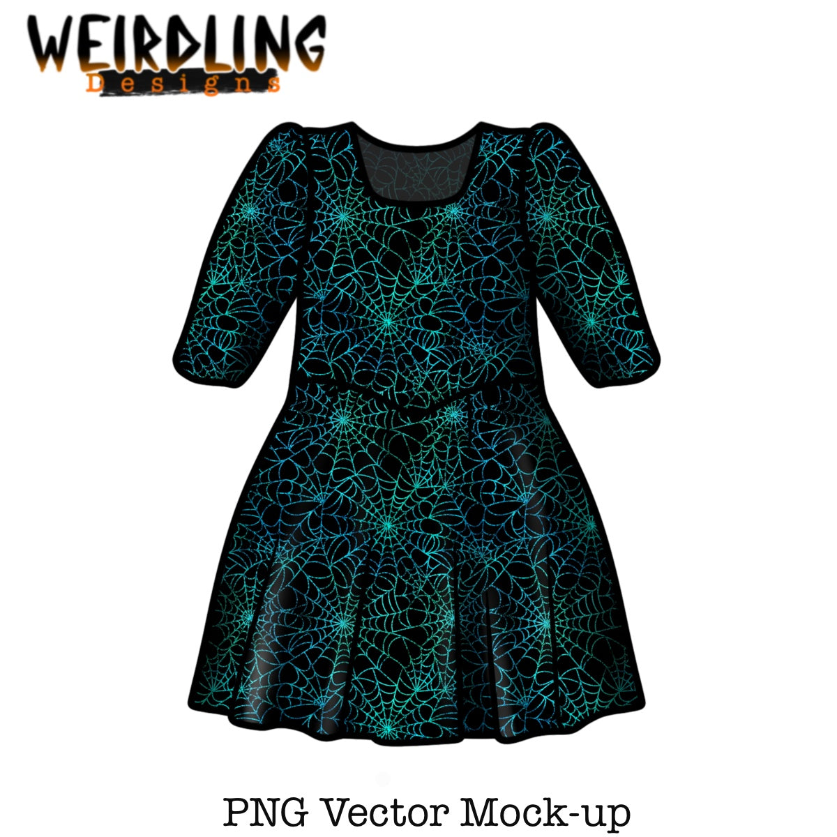 Long Sleeved Dress - Vector Mockup