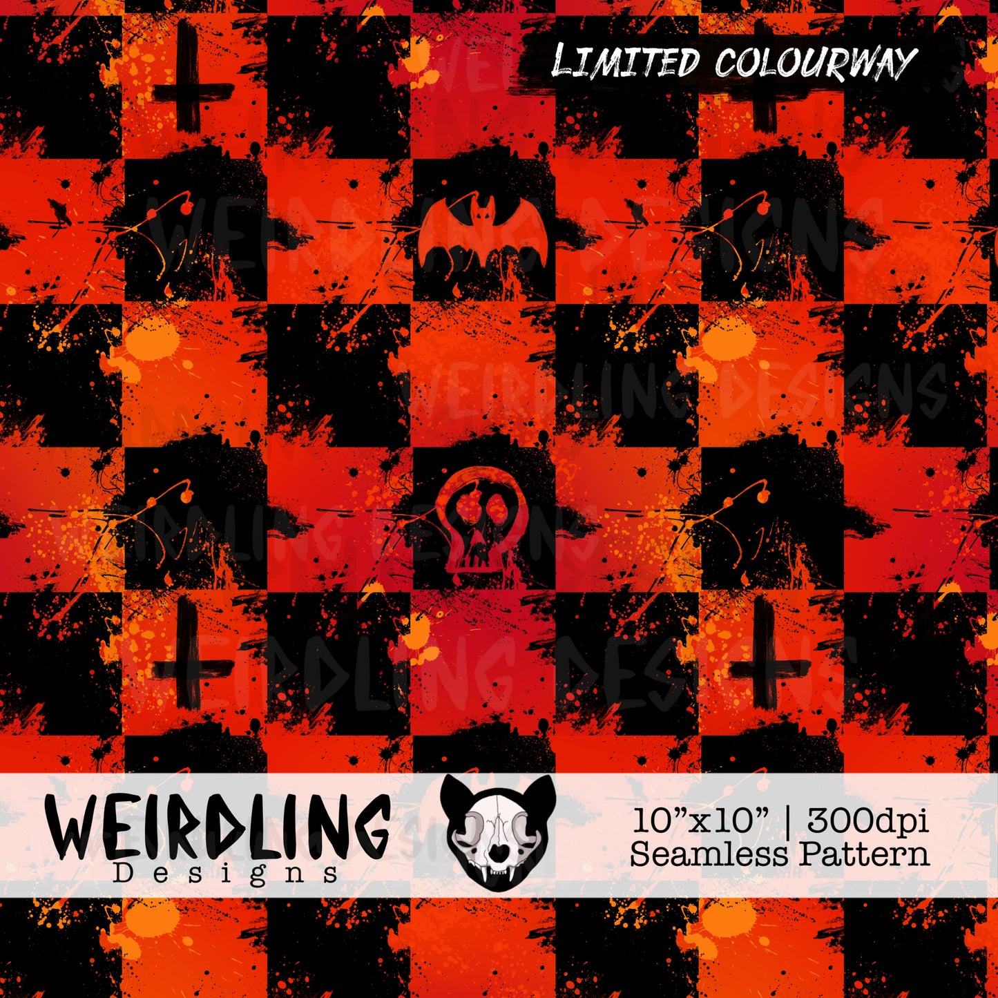 Spooky Checks - Limited Seamless Design - Multiple Colourways