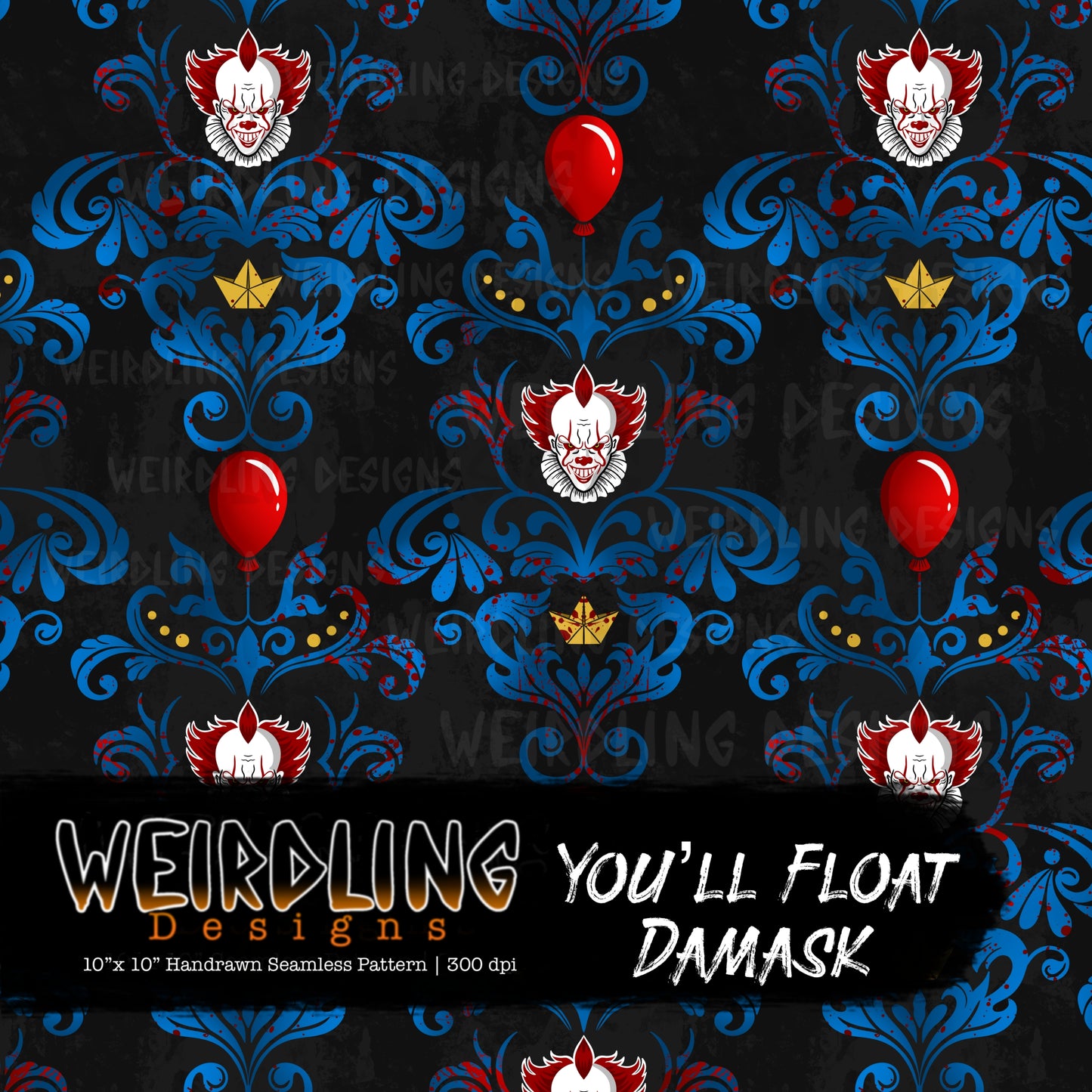 You’ll Float Damask - Limited Seamless Design - 5 Colourways