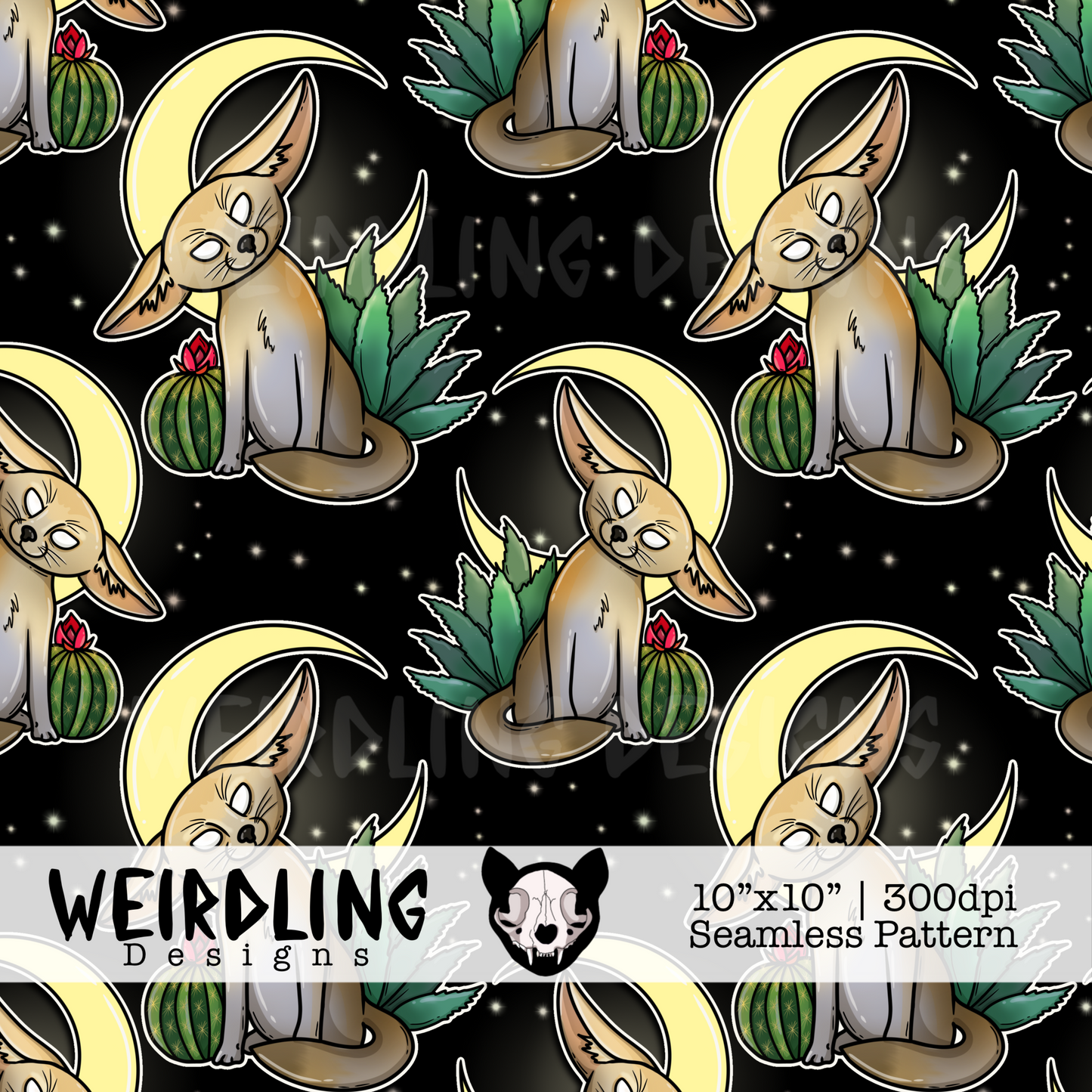 Fennec - Exclusive Seamless Pattern - Multiple Colourways