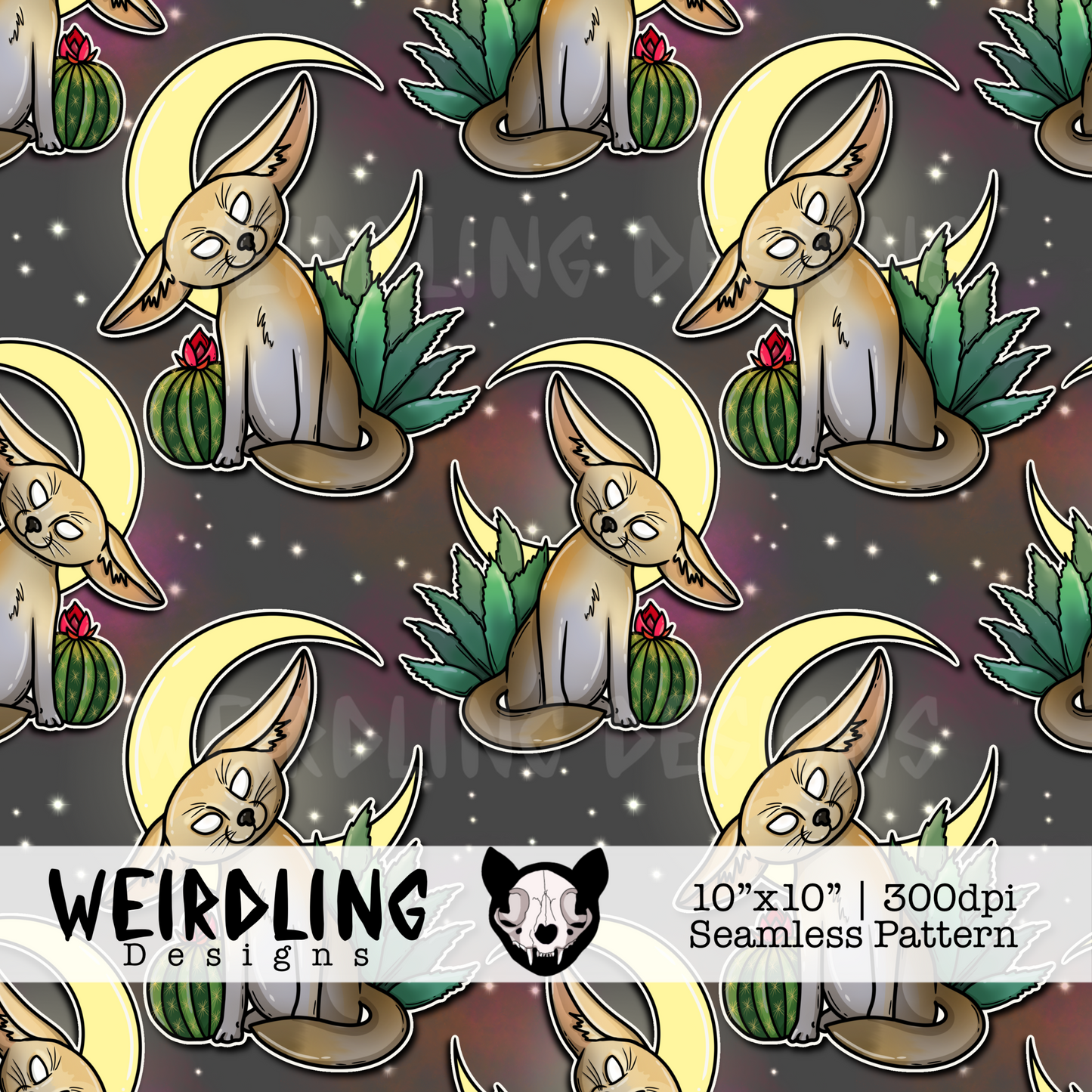 Fennec - Exclusive Seamless Pattern - Multiple Colourways