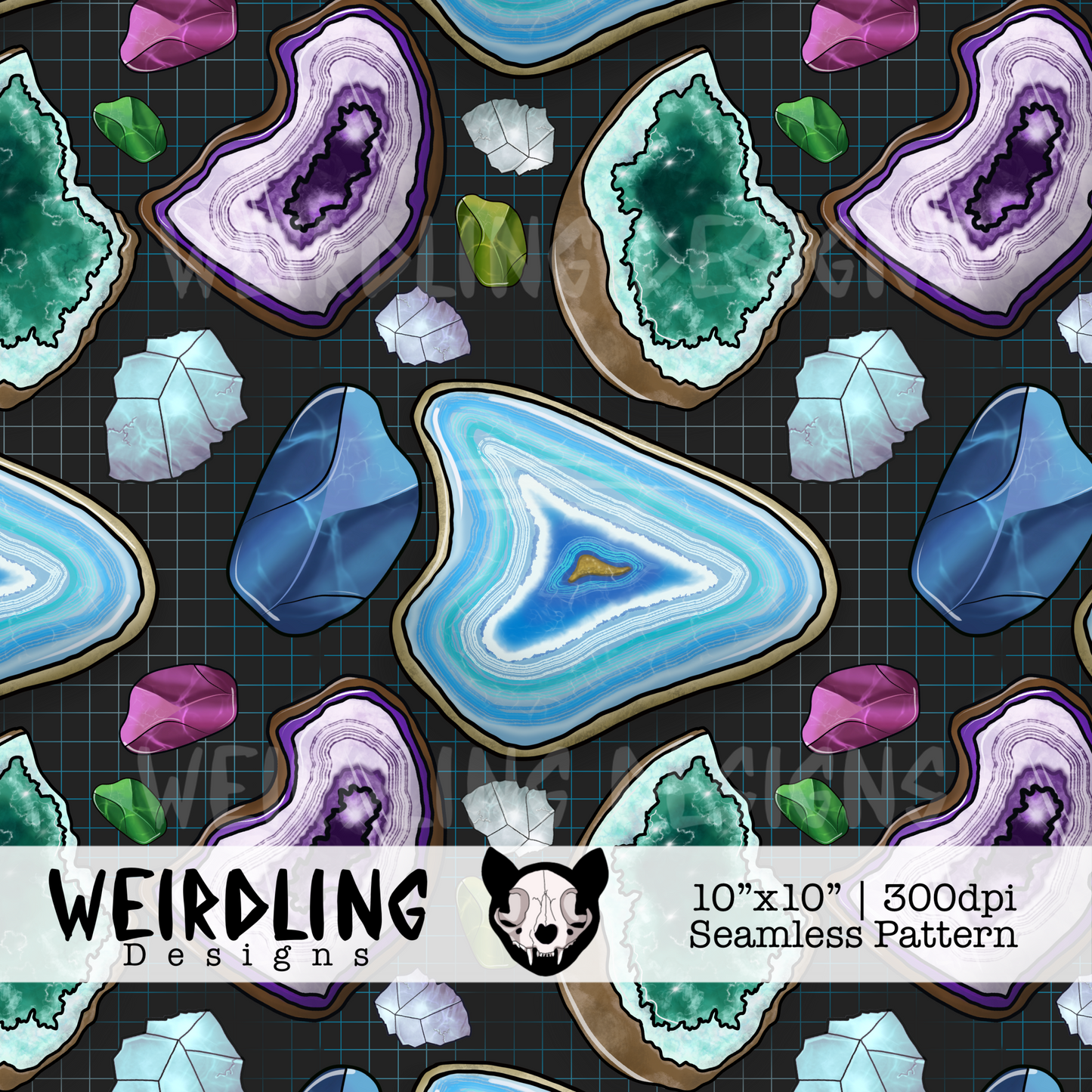 Minerals - Exclusive Seamless Pattern - Multiple Colourways
