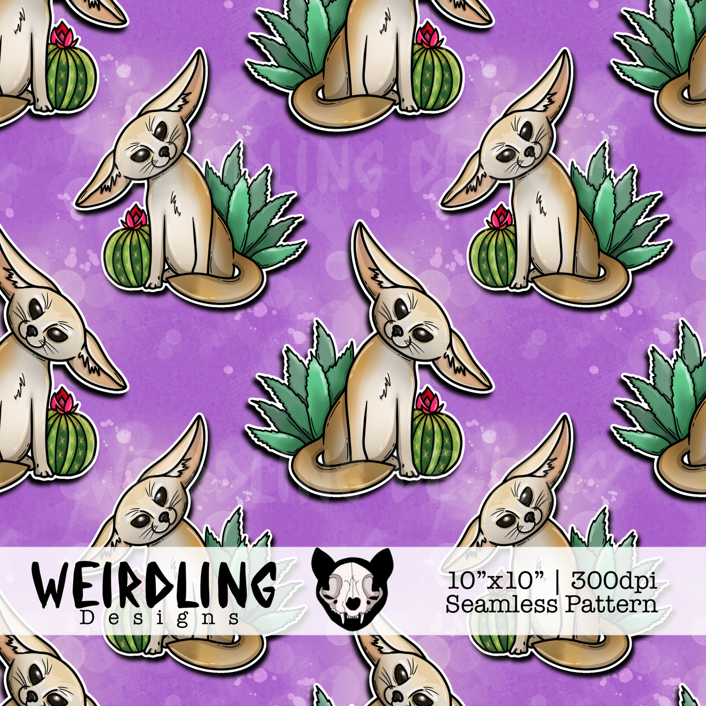 Fennec - Exclusive Seamless Pattern - Multiple Colourways