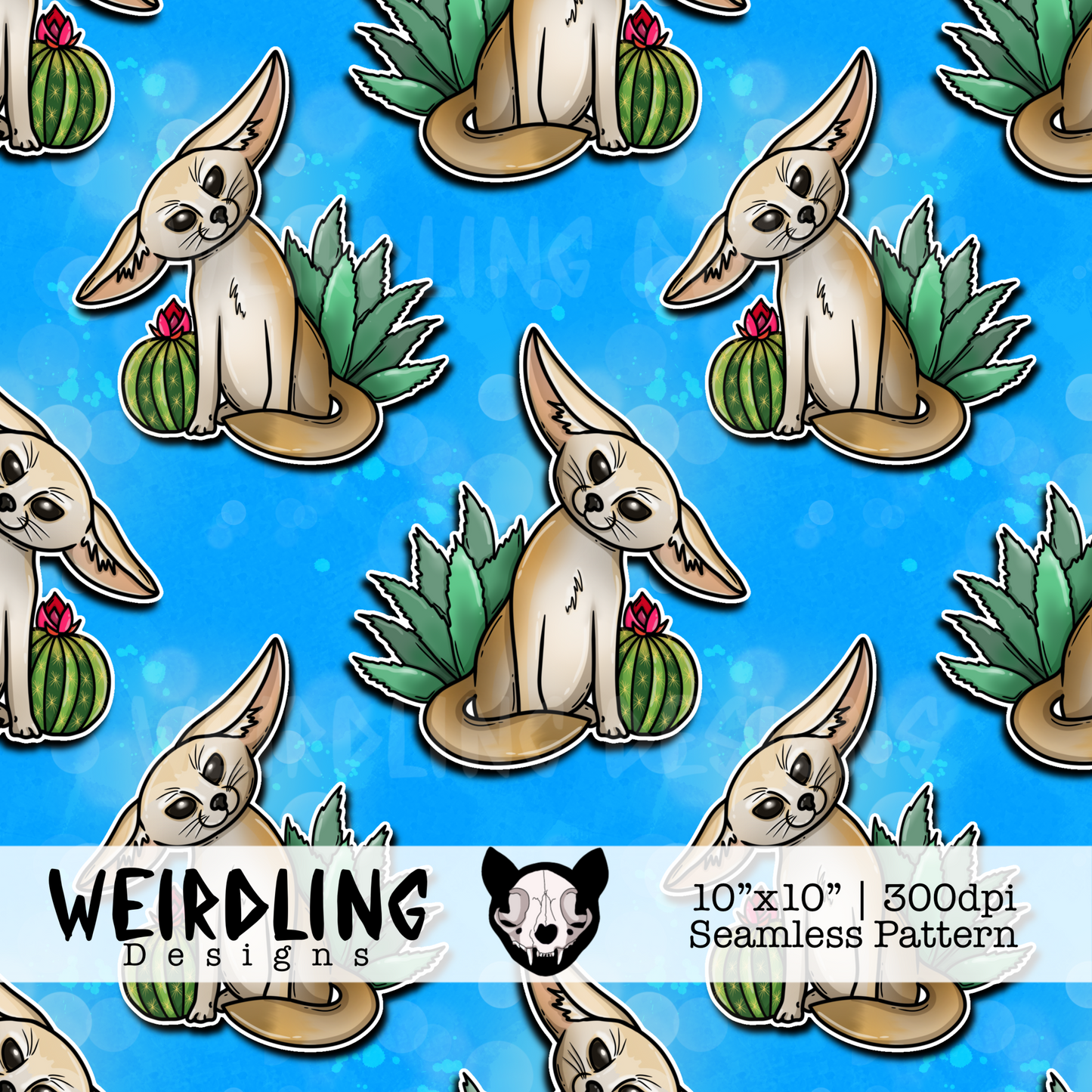 Fennec - Exclusive Seamless Pattern - Multiple Colourways