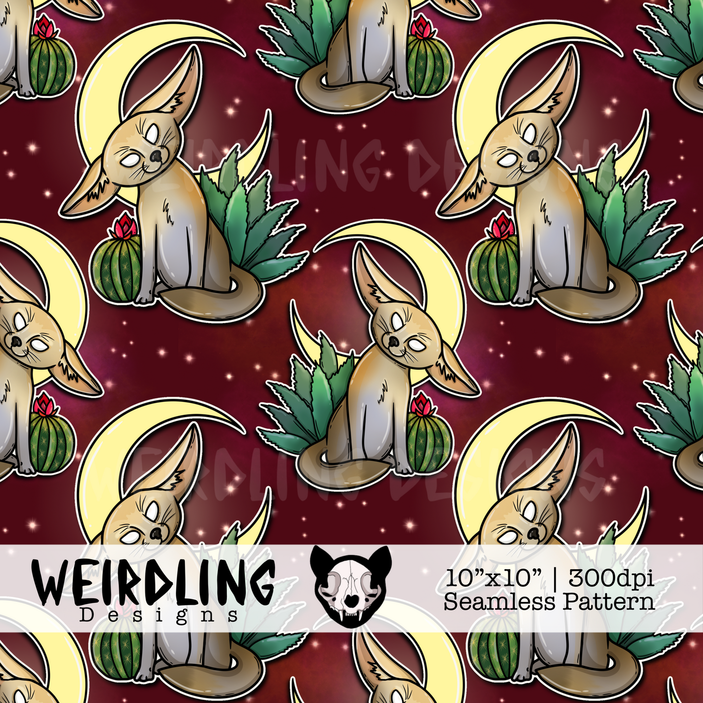 Fennec - Exclusive Seamless Pattern - Multiple Colourways
