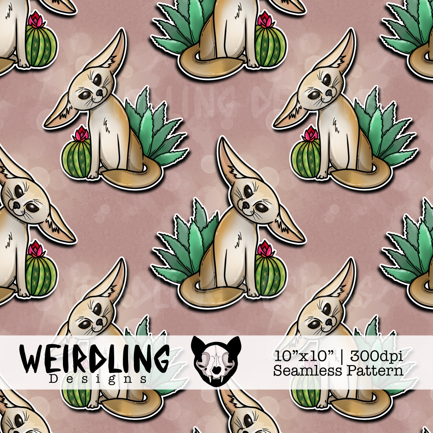 Fennec - Exclusive Seamless Pattern - Multiple Colourways