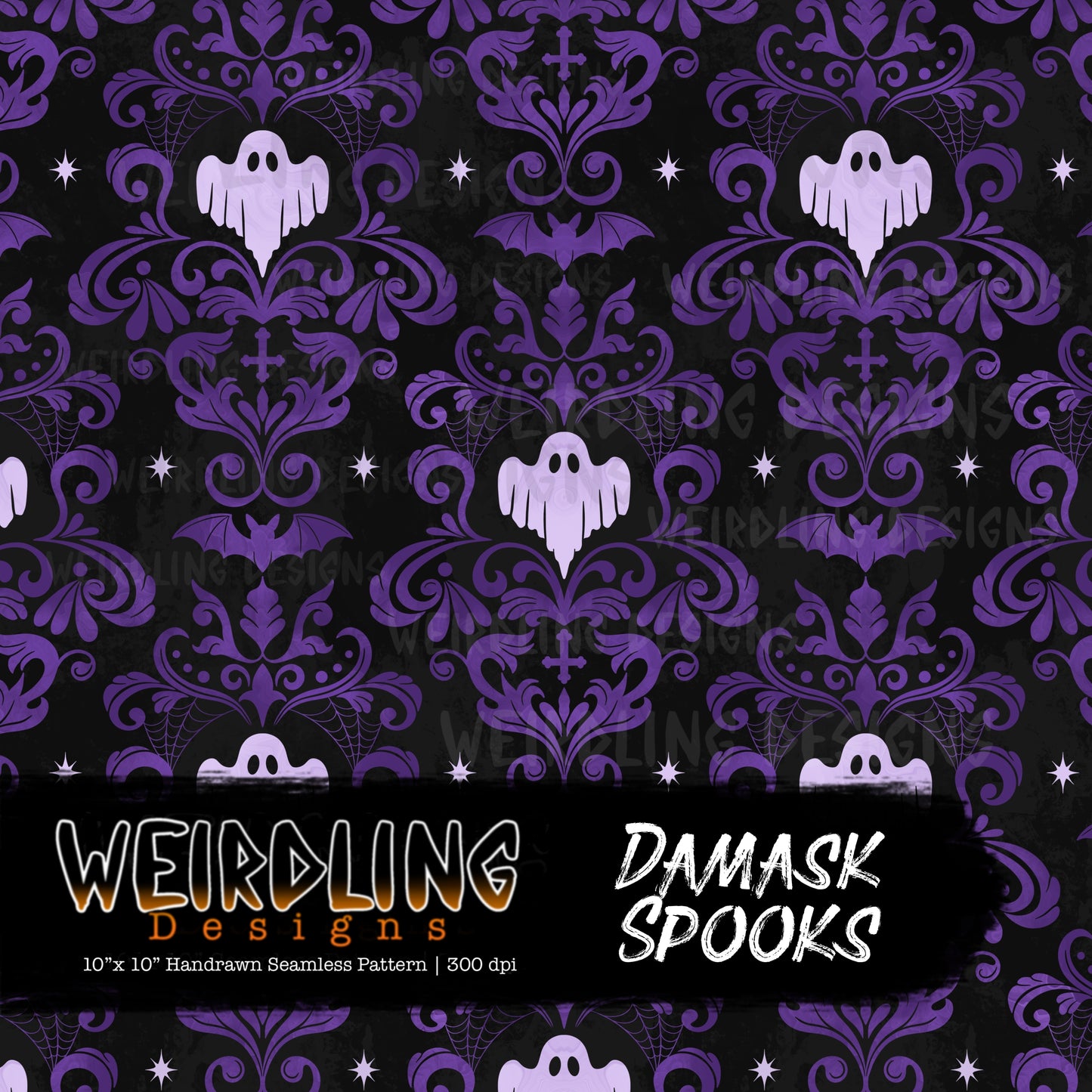 Damask Spook - Limited Seamless Design - 7 Colourways
