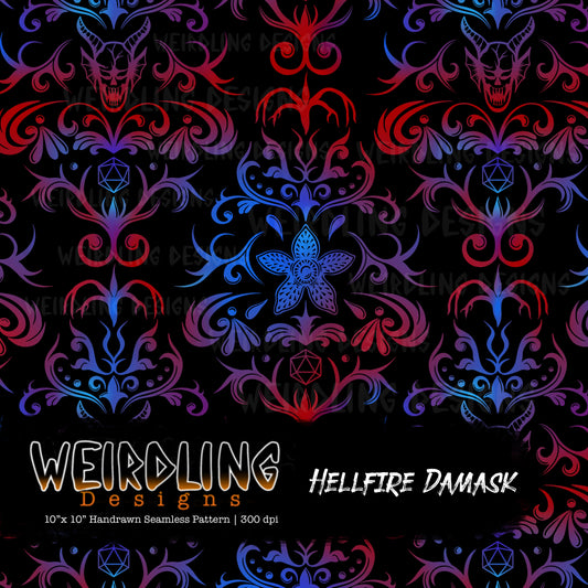 Hellfire Damask - Limited Seamless Design- 5 Colourways