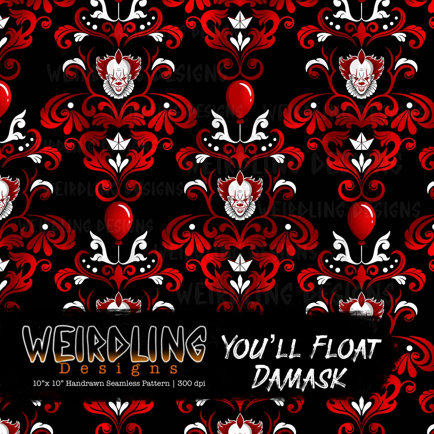 You’ll Float Damask - Limited Seamless Design - 5 Colourways