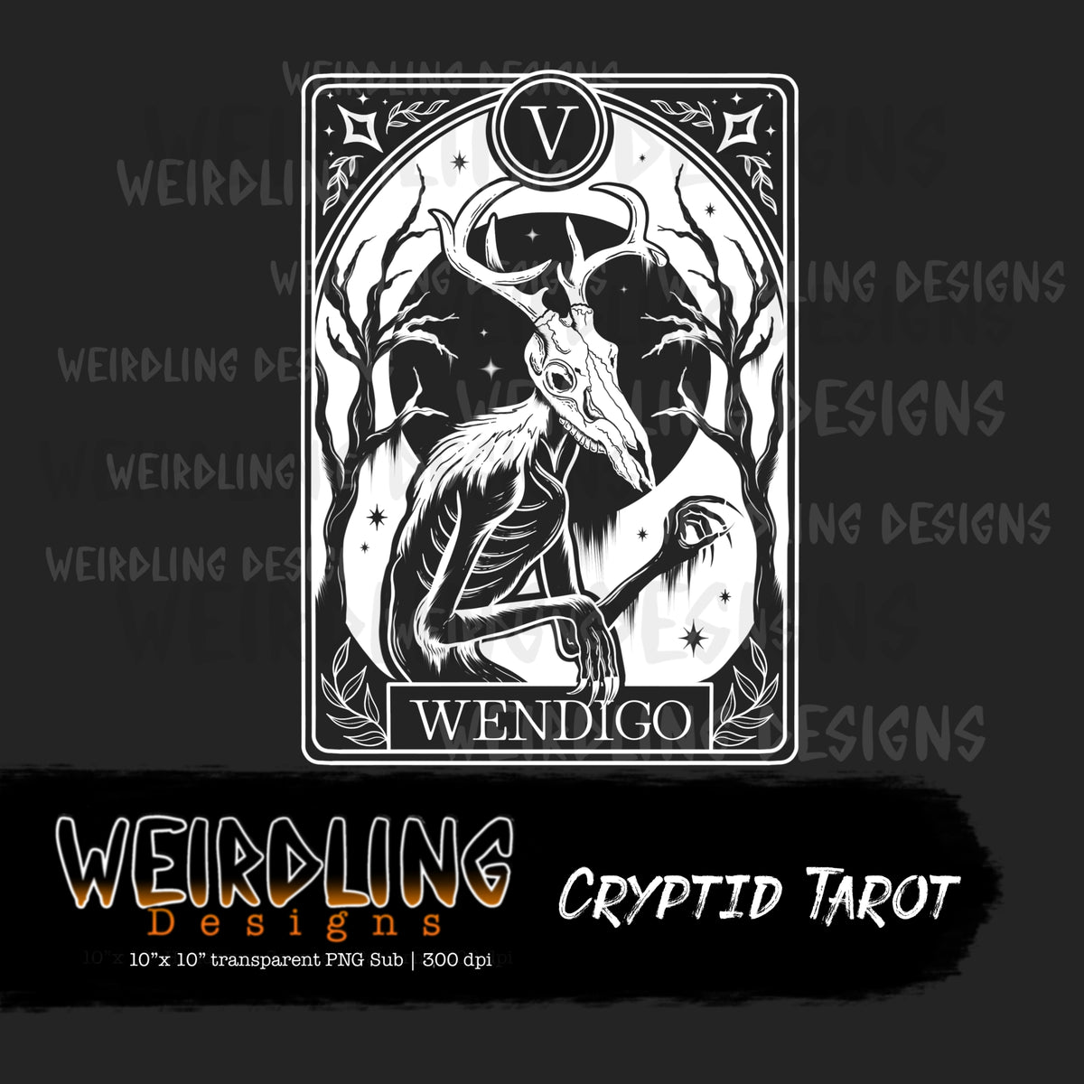 Cryptid Tarot - non-exclusive PNG Subs