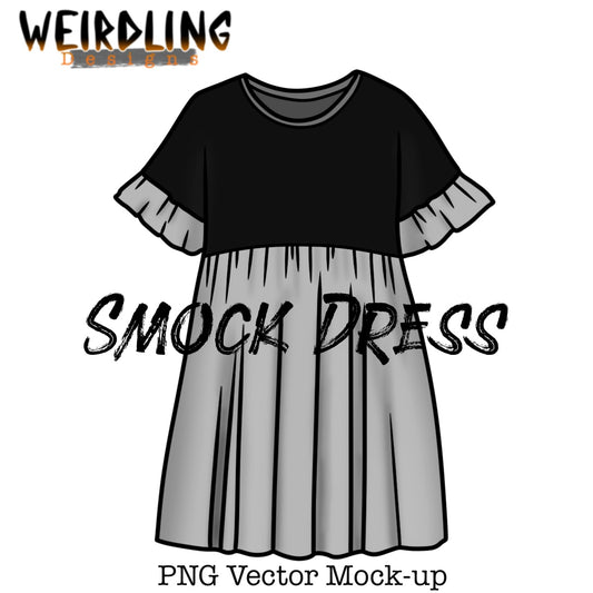 Smock Dress - Vector Mock Up