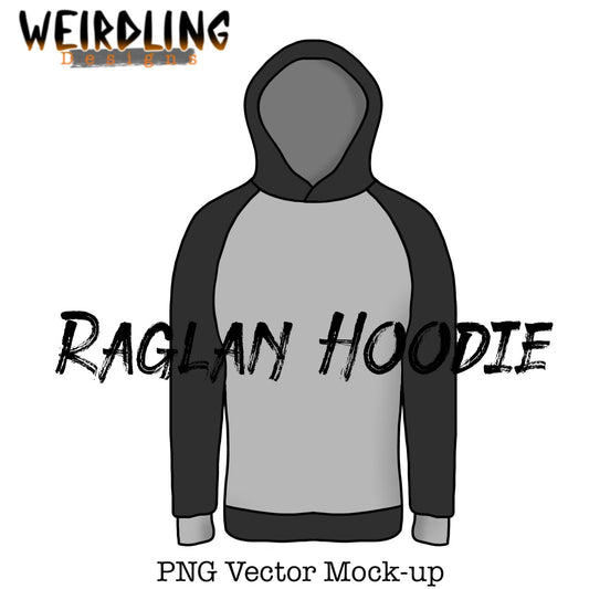 Raglan Hoodie -Vector Mockup