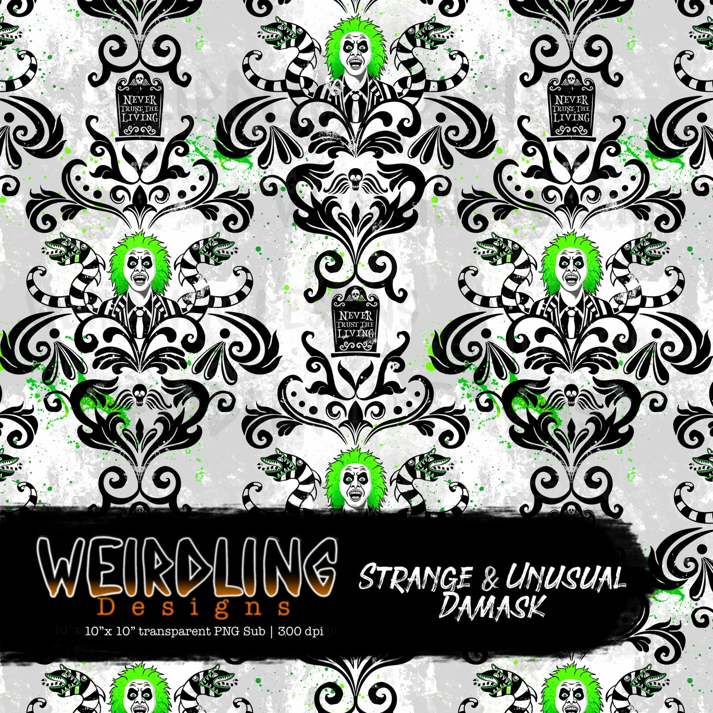 Strange & Unusual Damask - Limited Seamless Design - 4 Colourways