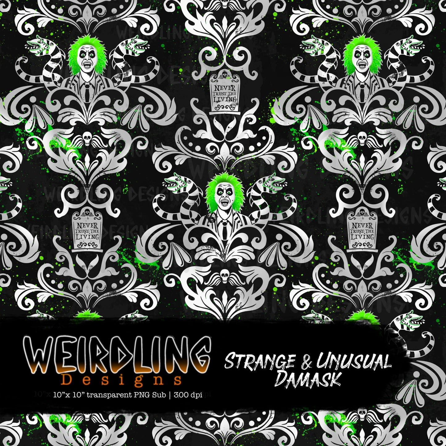 Strange & Unusual Damask - Limited Seamless Design - 4 Colourways