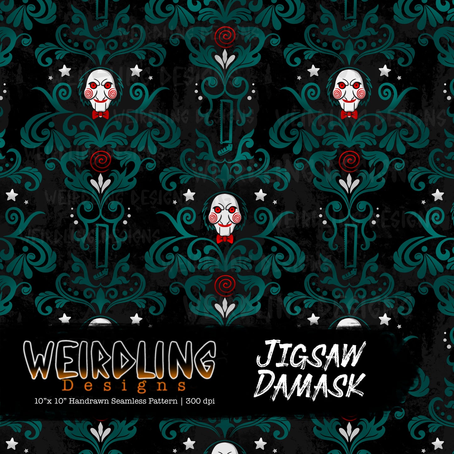 Jigsaw Damask - Limited Seamless Design - 4 Colourways
