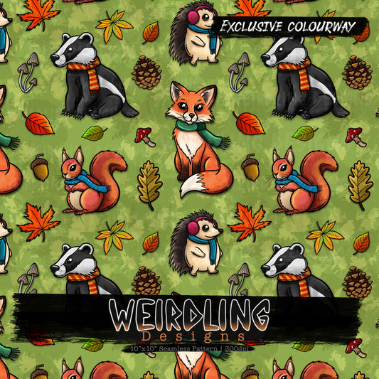 Woodland Friends - Exclusive Seamless Design- 7 Colourways