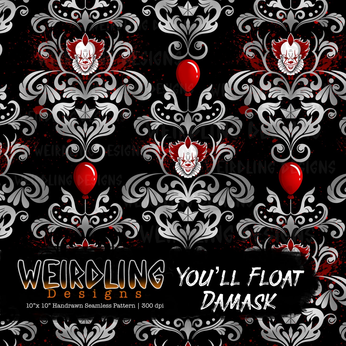 You’ll Float Damask - Limited Seamless Design - 5 Colourways