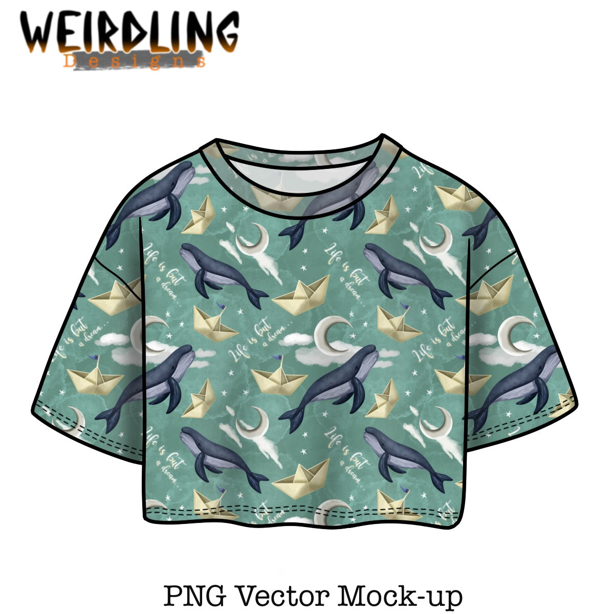 Cropped Shirt - Vector Mockup