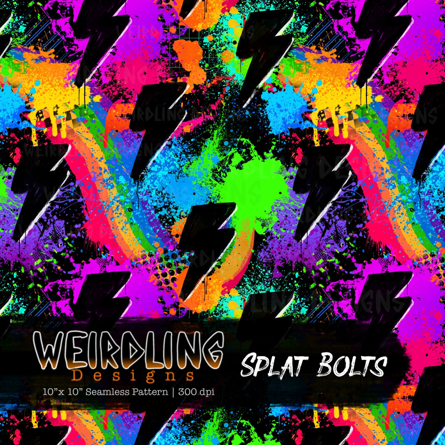 Splat Bolts - Limited Seamless Design - 7 Colourways