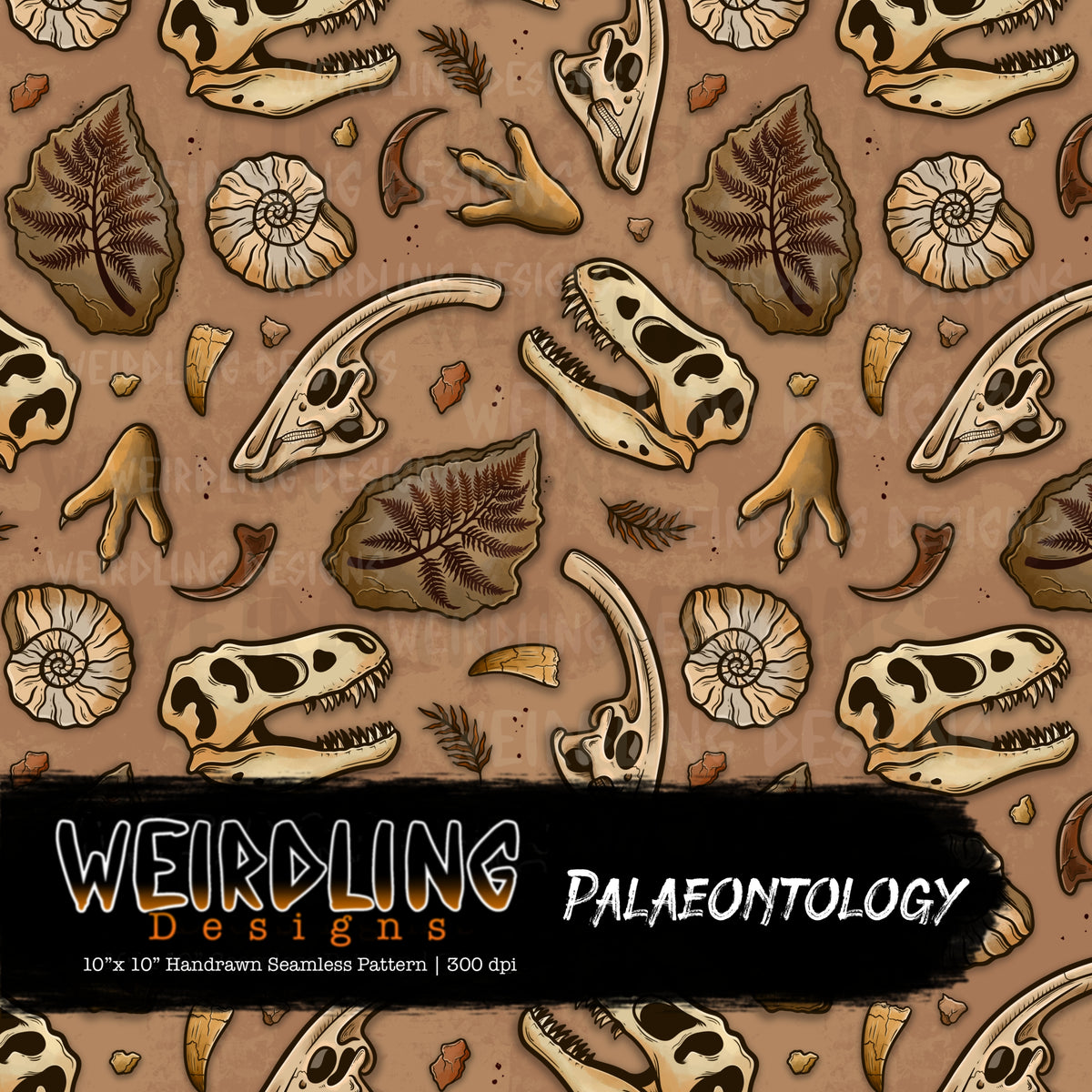 Palaeontology- Limited Seamless Design - 8 Colourways