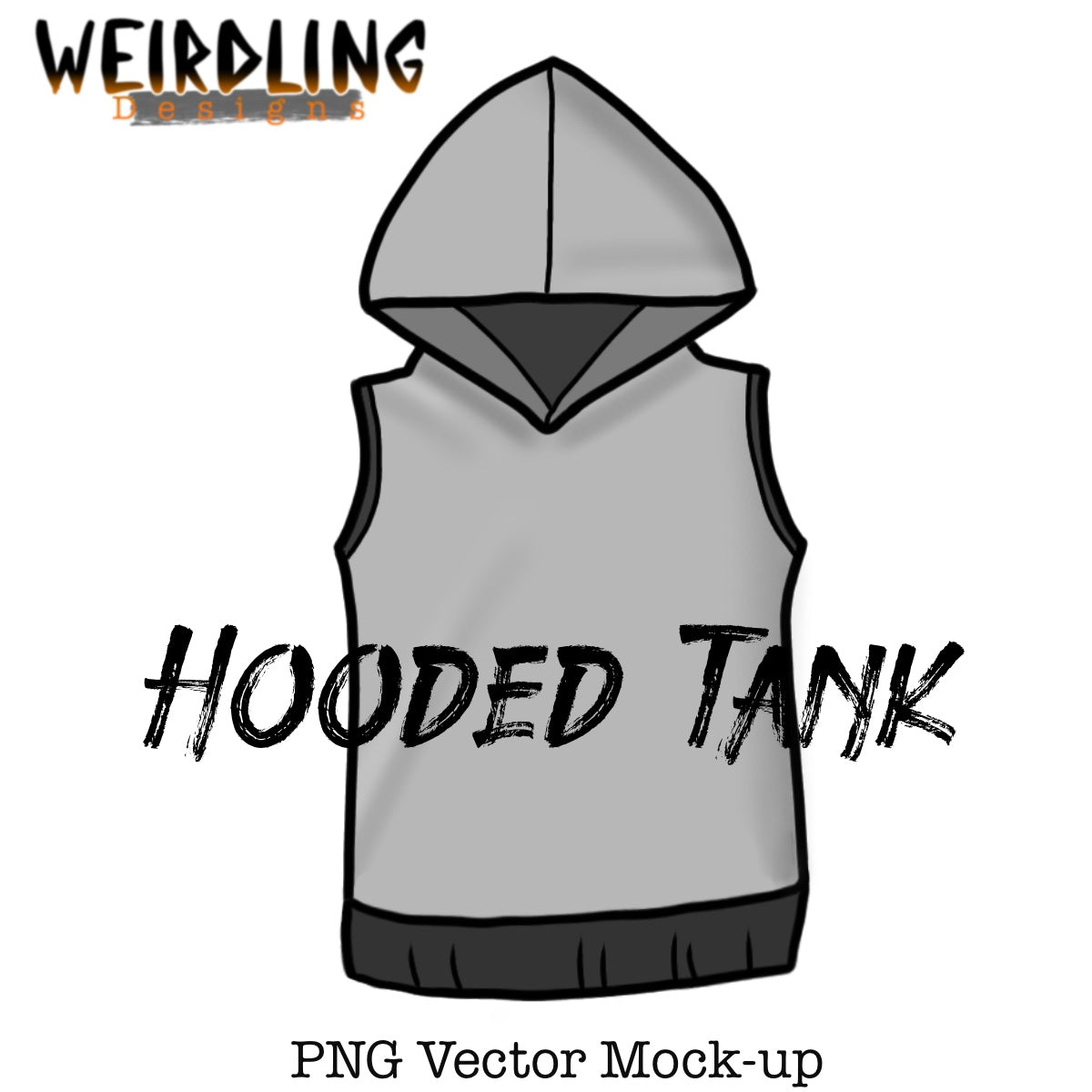 Hooded Tank - Vector Mockup