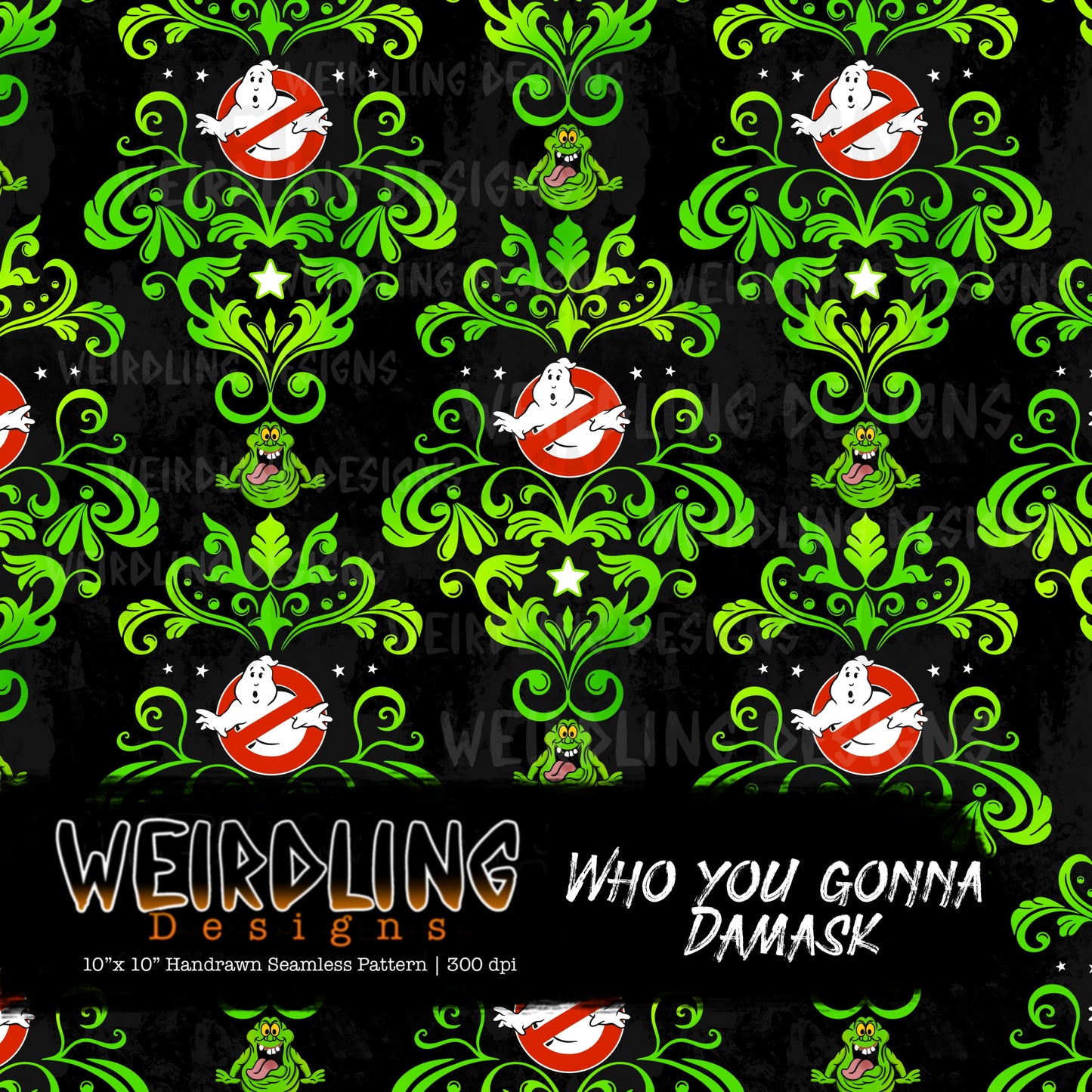 Who You Gonna Damask - Limited Seamless Design - 5 Colourways